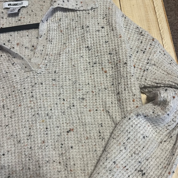 William Rast collared speckled cream sweater size medium. - Picture 5 of 6